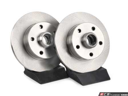 ES#4668397 - 357615601B-P - Rear V5 Plain (Uncoated) Brake Rotors - Set (226x10) - Precision manufactured rotors - ECS - Volkswagen