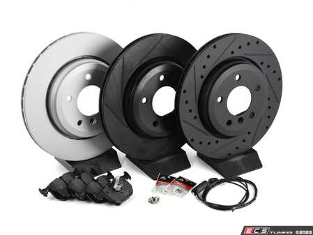 ES#4686168 - 34216864052 - Build Your Own Rear Brake Service Kit - Features ECS V5 Performance rotors, your choice of pads, and everything you need for a smooth install! - Assembled By ECS - BMW