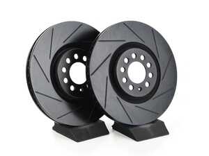 ES#4668205 - 8L0615301-S - Front V5 Slotted Brake Rotors - Set (312x25)
 - Precision manufactured for consistent stopping power during high performance driving. Featuring a matte black zinc coating for corrosion protection. - ECS - Audi Volkswagen