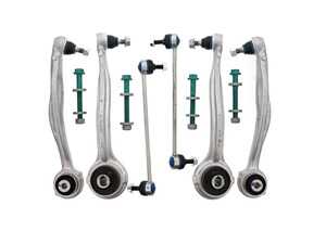ES#4326465 - 223103716 - Heavy Duty Front Control Arm Kit - Featuring Meyle HD Upper Control Arms, Lower Control Arms, Sway Bar Links, and Control Arm Bolt Kits - Meyle HD - Mercedes Benz