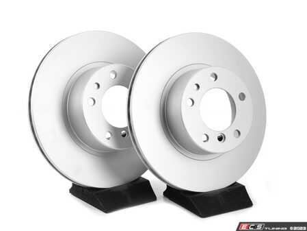 ES#4669165 - 34116756534-P - Front V5 Plain Brake Rotors - Set (302x22) - Precision manufactured and featuring a GeoSpec corrosion-resistant coating - ECS - BMW