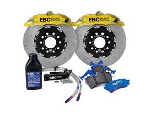 ES#4690383 - BBK013 - EBC Apollo Balanced Big Brake Kit - Front - 355mm Rotors - 4-Piston Calipers - Featuring EBC Blue Pads, slotted EBC coated rotors, and your choice of 4-Piston caliper in a Red, Yellow, Blue, or Black finish - EBC - BMW