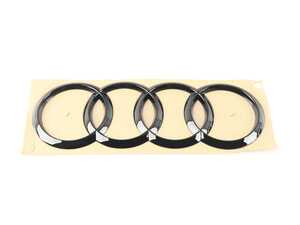 ES#4046529 - 8W0071802 - Rear Audi Rings Emblem - Black - Blackout Audi Rings emblem for the rear trunk location - Genuine Volkswagen Audi - Audi