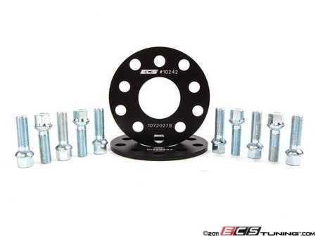 ES#1884276 - ECS10242KTWBLT -  ECS Wheel Spacer And Bolt Kit - 6mm With Ball Seat Bolts - Comes with everything you need to install spacers on two wheels - ECS - Audi Volkswagen