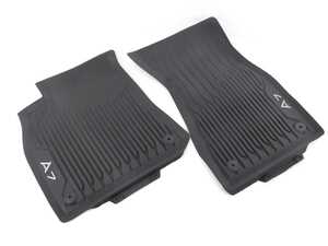 ES#3572143 - 4K8061221041 - Front Rubber Floor Mat Set - Black - Extremely durable all weather mats to protect your carpet - Genuine Volkswagen Audi - Audi
