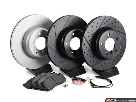 ES#3084062 - 34116778647 - Build Your Own Front Brake Service Kit - Features ECS V5 Performance rotors, your choice of pads, and everything you need for a smooth install! - Assembled By ECS - BMW
