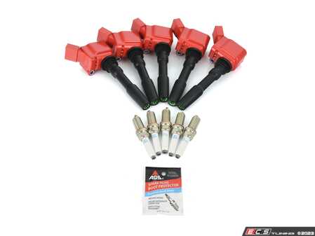 ES#4690744 - 002540LCA11KT - RS3/TTRS ECS Performance Ignition Service Kit - Includes five ECS Performance coil packs, OEM spark plugs, and dielectric spark plug boot protector to service your ignition! - ECS - Audi