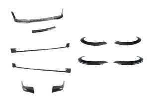 ES#4690967 - 511172833302KT - JCW Aero Trim Gloss Black Kit - With Gloss Euro Wheel Arches  - Main kit to add gloss black over the stock textured, front spoiler set, Euro wheel arches,  side skirt set, and rear bumper extension set. For the factory JCW Aero bumper kits 3/2012-2015, works with ES4382026 as an upgraded trim package. - ECS - MINI