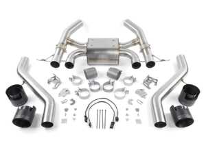 ES#4690965 - D660-0100-BLK - Dinan Valved Axle-Back Exhaust - Quad 114mm Black Tips - BMW G87 M2 - Improve the tone and volume of your M2's exhaust with this performance exhaust from Dinan - Maximum gains of +6 HP and +5 lb-ft of torque - Dinan - BMW