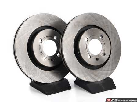 ES#4668327 - 535615301-P - Front V5 Plain (Uncoated) Brake Rotors - Set (280x22) - Precision manufactured rotors - ECS - Volkswagen