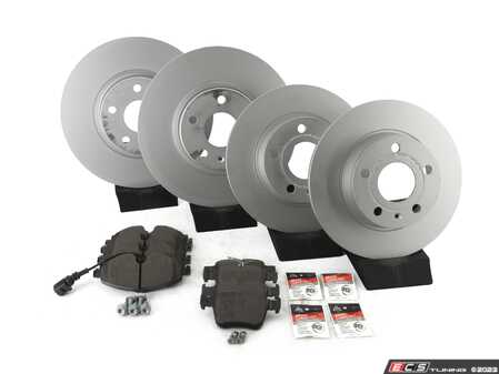 ES#3184435 - 1K0615301AAaKT11 - Premium Front & Rear Brake Service Kit - Featuring Brembo rotors and ECS DD23 "Daily Driver" ceramic pads. - Assembled By ECS - Audi