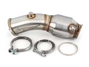 ES#4669486 - 10302011KT1 - VRSF Downpipe Upgrade - Performance High Flow Cat - with hardware - 3.5" Performance High Flow catted downpipe upgrade for N55 engines, kit includes clamps and gasket. - Assembled By ECS - BMW