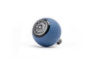 ES#4691244 - GS2-R8-SMT - Maritime Blue Air Leather Shift Knob With Machined Finish Stem - V2 - Weighing in at approximately 205 grams the added inertial mass makes the shifting effort substantially less - Black Forest Industries - Audi