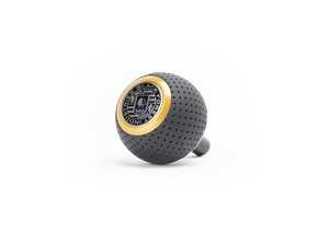 ES#4691245 - GS2-R8-SG - Gold Top Black Air Leather Shift Knob With Black Anodized Stem - V2 - Weighing in at approximately 205 grams the added inertial mass makes the shifting effort substantially less - Black Forest Industries - Audi