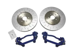 2-Piece Floating Front Brake Rotor Upgrade - Blue Carriers (375x34)