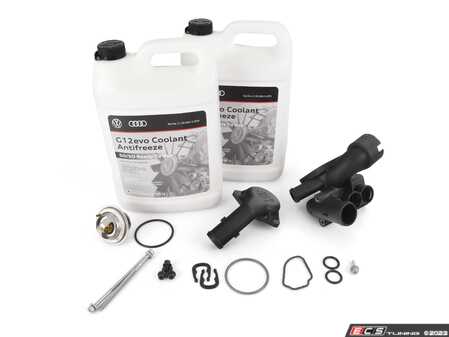 ES#2765880 - G013A8J1GKT1 - Thermostat Replacement Kit - Maintain proper operating temperature with a new thermostat, housings and hardware - Assembled By ECS - Volkswagen