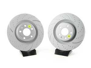 ES#2621910 - GD1846 - Rear GD Sport Rotors - Pair (330x22) - Upgrade to a slotted/dimpled rotor for improved braking - EBC - Audi