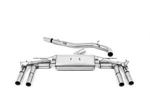 ES#4691309 - SSXAU933 - Part-Resonated CAT-Back Exhaust System With GT-115 Cerakote Black Tips - Add a more suitably aggressive tone - Milltek Sport - Audi