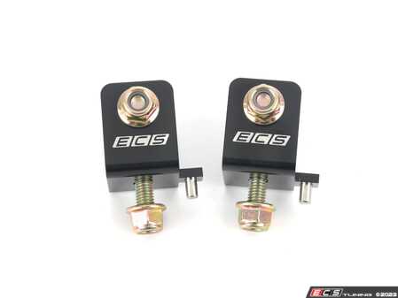 ES#4674527 - 008549LA01 - E36 Billet Sway Bar End Link Bracket Set - Rear  - Black anodized billet sway bar end links to replace your flimsy and corroded factory units. Removable hardware for a lifetime serviceable component! - ECS - BMW