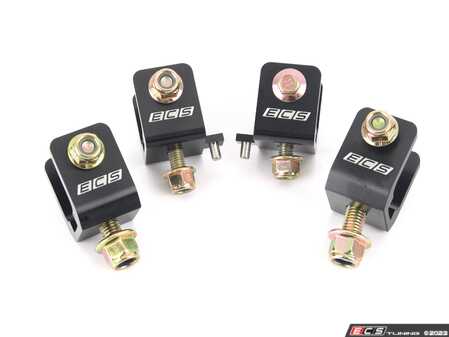 ES#4691214 - 008549la01KT - E36 Billet Sway Bar End Link Bracket Set - Front And Rear - Full set of black anodized billet sway bar end links to replace your flimsy and corroded factory units. Removable hardware for a lifetime serviceable component! - ECS - BMW