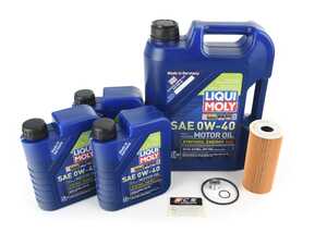 ES#4662413 - 0PB115466AKT1 - Liqui Moly Synthoil Oil Service Kit (0w-40) - Includes Mahle filter and Liqui Moly Synthoil Energy A40 Spec oil - Assembled By ECS - Porsche