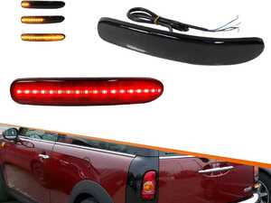 ES#4696176 - 51130053543TINT - Tail Light Finisher LED Light Kit - Tinted Red/Amber - Upgrade and replaced the factory rear reflector that is not available on its own from MINI - ZiZa - MINI