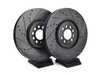 ES#2763781 - 1J0615301AAKT5 - Performance Front Brake Service Kit - Featuring ECS V5 Drilled & Slotted rotors and Hawk HPS pads - Assembled By ECS - Audi