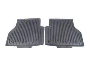 ES#3572127 - 4K0061511041 - Rear Rubber Floor Mat Set - Black - Extremely durable all weather mats to protect your carpet - Genuine Volkswagen Audi - Audi