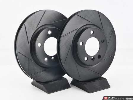 ES#2771722 - 341198048294KT14 - Performance Front & Rear Brake Service Kit - Featuring ECS V5 Slotted rotors and EBC Red pads - Assembled By ECS - MINI