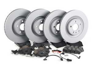 ES#4460882 - 8w0615301p3KT - Front And Rear Brake Service Kit - With Zimmermann rotors and ECS DD23 "Daily Driver" ceramic pads. - Assembled By ECS - Audi