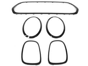 ES#4699521 - 51137449209kt3KT - Headlight, Grille, And Taillight Trim Rings Set Jet Black - MINI F55/F56/F57 - Main Trim piece in a kit to upgrade the looks of your MINI - Bremmen Parts - MINI