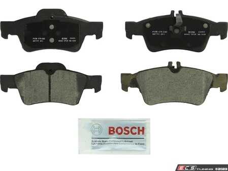 ES#4701341 - BC986 - Rear Brake Pad Set - Featuring Bosch QuietCast Brake Pads, Does not include Wear Sensor. Includes Brake Lube - Bosch - Mercedes Benz