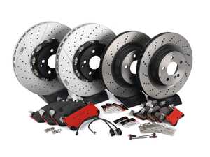 ES#4643627 - 2194210212KT11 - Front & Rear Brake Service Kit - Featuring Brembo rotors, and Brembo Ceramic pads - Assembled By ECS - Mercedes Benz