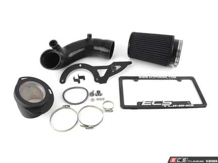 ES#4699144 - 008694la12bKT - E46 325 Luft-Technik Intake System - Black Filter - Free-flowing intake featuring a roaring induction noise and increased performance to replace your restrictive factory intake. - ECS - BMW