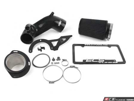 ES#4699145 - 008694la13bKT - E46 330 Luft-Technik Intake System - Black Filter  - Free-flowing intake featuring a roaring induction noise and increased performance to replace your restrictive factory intake. - ECS - BMW