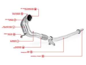 ES#4703832 - UH072-EXA - Unitronic EVO4 AWD Performance Downpipe - Eliminate unwanted restrictions in the factory downpipe, reduce turbo lag and enhance the exhaust note. - Unitronic - Audi Volkswagen