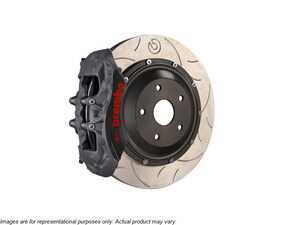 ES#4707555 - 3KD.8056A - Race System Performance Front Big Brake Kit - Type 3 Slotted Rotors (355x32) - Features Type 3 Slotted Rotors and Black Hard Anodized 6-Piston Calipers - Brembo - Volkswagen