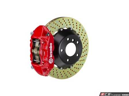 ES#4707567 - 2S1.9009A2 - W463 Brembo GT 4 Piston 2-Piece Rear Big Brake Kit - BBK - Featuring 4 Piston Red Brembo Calipers, and Slotted 2-Piece Rotors for Rear 2005-2011 G55 AMG, 2012-2018 G63 AMG / G65 AMG - Brembo - Mercedes Benz