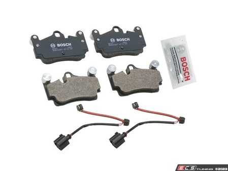 ES#4707692 - 95535293904 - Rear Brake Pad Set - Includes rear brake wear sensors, and brake grease - Bosch - Porsche