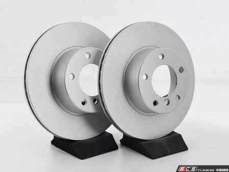 ES#4669141 - 34116767061-P - Front V5 Plain Brake Rotors - Set (296x22) - Precision manufactured and featuring a GeoSpec corrosion-resistant coating - ECS - BMW