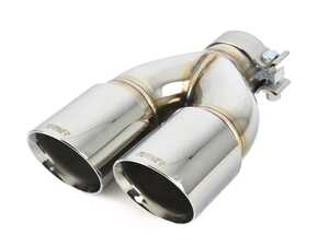 ES#4146845 - 026732TMS02-11 - Turner Motorsport Double Wall Slash Cut Exhaust Tip - 2.75 Inlet - 3.5 OD - Stepped Right - Mirror - Right - Mirror Slash Cut Exhaust Tip - 2.75 Inlet - 3.5 OD - Turner Motorsport - BMW MINI