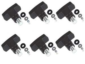 ES#4708213 - 91155943301HDKT6 - T-Screw With Hardware - Set Of 6 - Featuring Hamburg Technic Set of Six T-Screws With Hardware 5x5 - Hamburg Tech - Porsche
