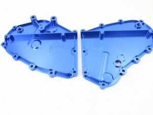 ES#4708374 - VTT-911-TIMC-BLU - VTT 911/930 Billet Timing Chain Covers With Hardware - Blue - Anodized in blue & includes new hardware! - Vargas Turbo Technologies - Porsche