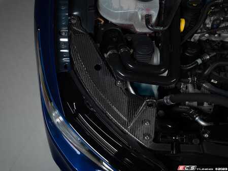ES#4624018 - 014846LA01 - MK8 GTI / Golf R Carbon Fiber Core Support Braces - Set  - Premium carbon fiber underhood braces to replace the weak stamped steel braces - ECS - Volkswagen