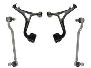ES#4708730 - 10001-00870 - Mercedes-Benz W203 4Matic Front Control Arms / Ball Joints /  Sway Bar Link Set - 4 Piece Kit - Featuring Hamburg Technic Front Suspension Refresh Kit! - Hamburg Tech - Mercedes Benz