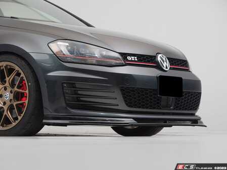 ES#5456640 - 029353ECS02EBKT - MK7 GTI Gloss Black Front Lip & Rear Diffuser  - Add aggressive styling with our In-House Engineered Gloss Black Front Lip & Rear Diffuser! - Enthusiast Bundles - Volkswagen