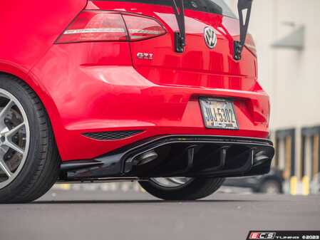 ES#4508224 - 014482la01-01KT - MK7 GTI Functional Aerodynamic Rear Diffuser Kit - Combine function, form and aesthetics to provide an increase in downforce without additional drag! - ECS - Volkswagen