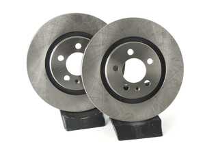 ES#4668416 - 1H0615301A-P - Front V5 Plain (Uncoated) Brake Rotors - Set (280x22) - Precision manufactured rotors - ECS - Volkswagen