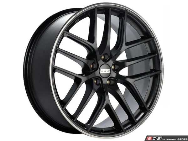 BBS CH-RII 21x10.5 5x112 ET17 Satin Black Center Platinum Lip SS Rim Prot Wheel -82mm PFS/Clip Req main image 0