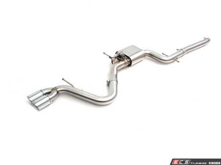 ES#4714846 - 049863LA01 - MK5 Golf/Rabbit 2.5L Catback Exhaust System  - In-house engineered for MK5 Golf 2.5L enthusiasts! Featuring T304 SS Tig-welded 3.0" tubing, and a valved or non-valved muffler section. - ECS - Volkswagen